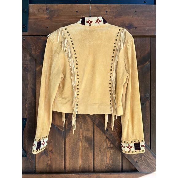 Scully vintage women’s XL leather beaded fringe jacket - Picture 6 of 10
